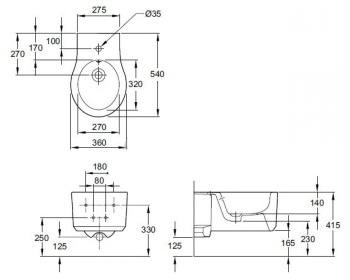 Биде подвесное Jacob Delafon Formilia Viragio E4774-00 белый