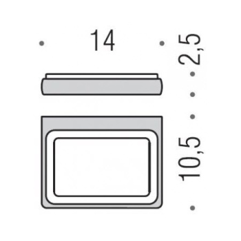 Мыльница подвесная Colombo Lulu хром/матовое стекло B6201.CR-VAN