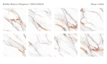 Слэб керамический STAROSLABS 120x120 Beldia Bianco 120 120 Elegance Polished м2