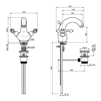 Смеситель для раковины Fima Carlo Frattini Epoque F5061/2OR золото