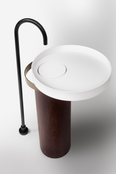 Раковина напольная Falper Eccentrico на пьедестале с полотенцедержателем 63х56х90см WN50630400000