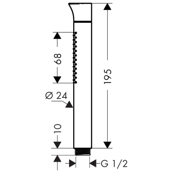 Axor Starck Organic Ручной душ, цвет: полированный черный хром 12680330