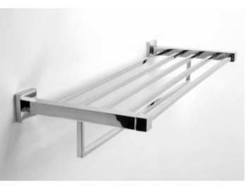 Полка для полотенец Nofer с дополнительным вешалом глянцевая BARCELONA 16916.B