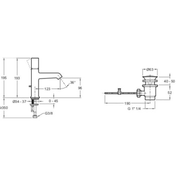 Смеситель для раковины Jacob Delafon Rivoli E24323-CP хром