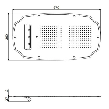 Встраиваемая в потолок душевая система Carimali Mydream Colonial 700x400 242 форс, 3 потока воды: дождь, каскад, распылитель, хром 23072XN-CRX