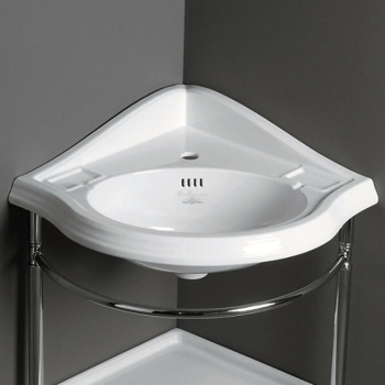 Раковина подвесная Simas Arcade AR 884 bia 1 hole 57.5 см угловая белый