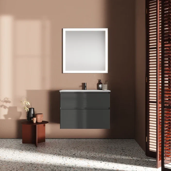 Burgbad Accura Комплект мебели 81.7х49х61.2см., 2 ящика, в комплекте с белой раковиной, цвет: Anthrazit matt SGVJ081 F6044 C0001