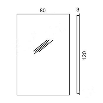 Зеркало Colombo Gallery 80x120см нержавеющая сталь B2015