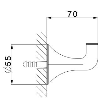 Крючок Cisal Vita черный матовый VI09071040 Акция