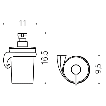 Дозатор для жидкого мыла Colombo Link подвесной, SX, хром/матовое стекло B9310D.CR-VAN