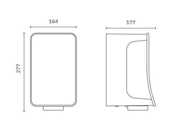 Автоматическая сушилка Nofer для рук FUSION с ультрабыстрой и бесшумной сушкой. ABS, серебристо-серый цвет 01871.AS