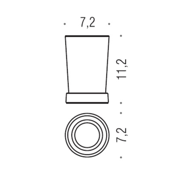 Стакан настольный Colombo Road хром/матовое стекло B8041.CR-VAN