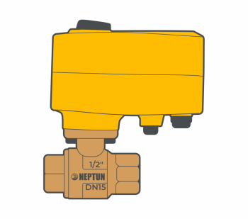Бронзовый кран с электроприводом Neptun 220В 1/2 SE Bronze
