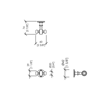 Крючок двойной Devon&Devon First Class хром DD33330CR