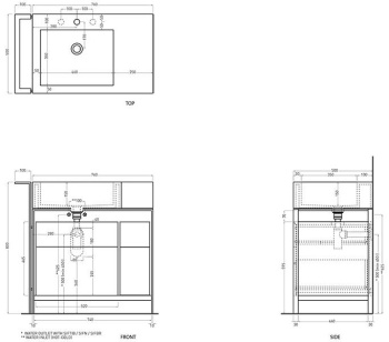 Раковина накладная Cielo I Narcisi NALAMDX MU 76 см правая зеленый