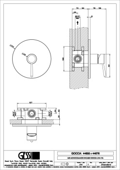 Смеситель для душа Gessi Goccia 44676.279 Matte White