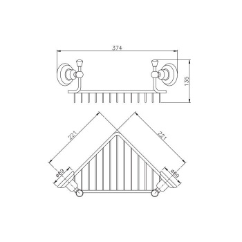 Полочка-решетка Nicolazzi Onice хром 1495CR09O