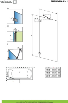 Шторка для ванны Radaway Euphoria PNJ 80 10007080-01-01