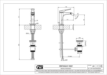 Смеситель для биде Gessi Ventaglio 72007.727 Brass Brushed PVD