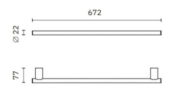 Полотенцедержатель для полотенец 671 мм Nofer Santorini 16330.60.B