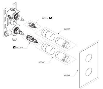 Скрытая часть для смесителя CЕА Design UCS 15