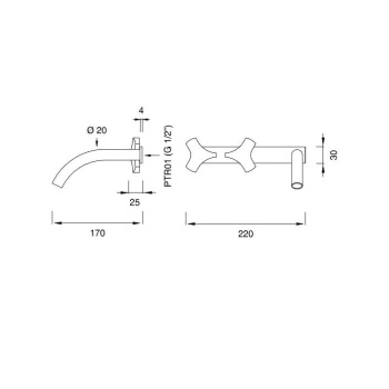 Смеситель для ванны CЕА Design Ziqq ZIQ 02 S сталь
