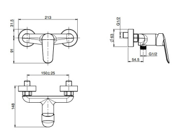 Смеситель для душа внешнего монтажа Fima Carlo Frattini Spot хром F3005/1CR