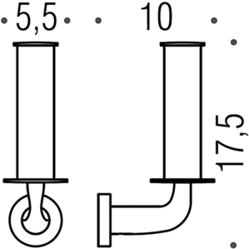 Держатель для туалетной бумаги Colombo Basic вертикальный, хром B2790.CR