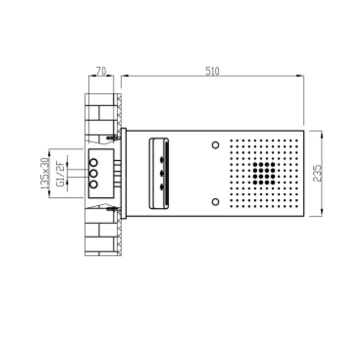 Душевая система настенного монтажа Carimali Will 144 форсунки, 16 из которых мягкой струи, 3 потока воды : дождь, мягкий дождь, каскад, хром 26872-CR