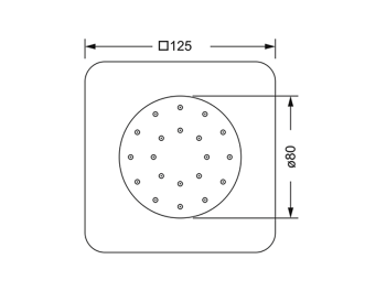 Боковой душ Jorger Plateau 649.13.530.000 chrome