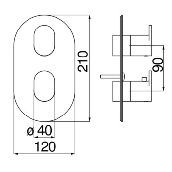 Смеситель для ванны Nobili Up UP94102CR хром