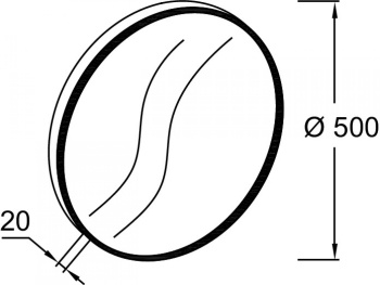 Зеркало 50 см Jacob Delafon Odeon Rive Gauche EB1176-00, белый белый