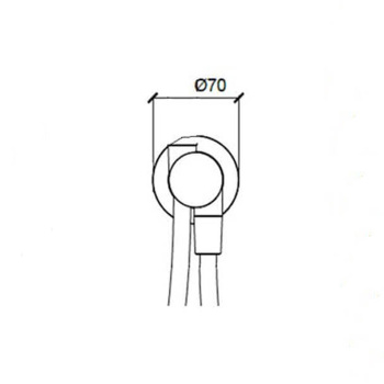 Вывод воды с шлангом Almar Modular, латунь брашированная pvd E192000.HB