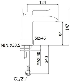 Смеситель для раковины Paffoni Level LES061CR хром