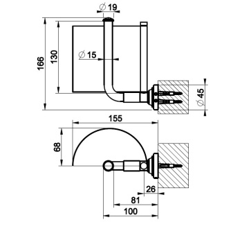 Держатель туалетной бумаги Gessi Venti20 65449.720 Nickel PVD