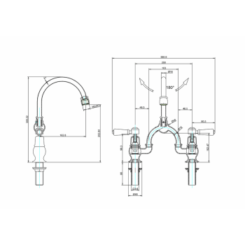 Смеситель для раковины Burlington T24-QT хром