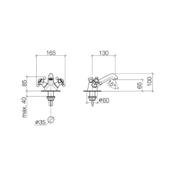 Смеситель для раковины Dornbracht Madison 22500360-00 хром