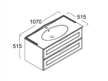 Тумба под раковину Berloni Bagno SUITE VINTAGE SUVBS2C105C/176/SHALAO 176