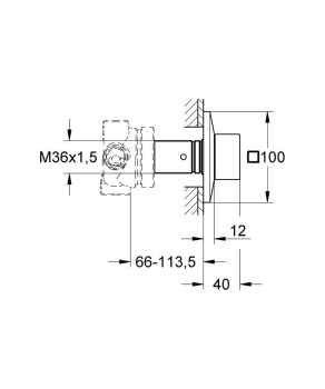 Внешняя часть переключателя GROHE Allure Brilliant, хром 19798000