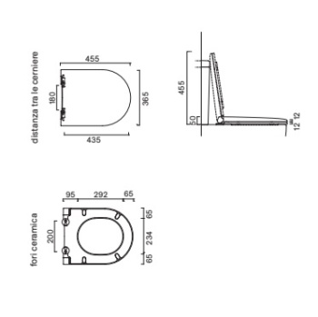 Сиденье для унитаза 45×36 Catalano SFERA с микролифтом Bianco lucido 0551500001