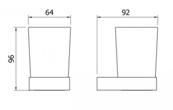 Стаканчик для зубных щёток Nofer Corinto черный 16931.N