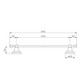 Полотенцедержатель Nicolazzi Onice 54 см, золото 1486GO09O