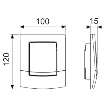 TECEplanus Urinal Панель, цвет хром глянцевый