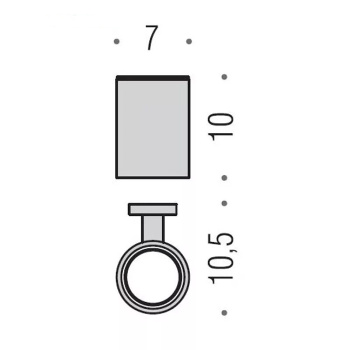 Стакан подвесной Colombo Plus PVD графит матовый W4902.GM