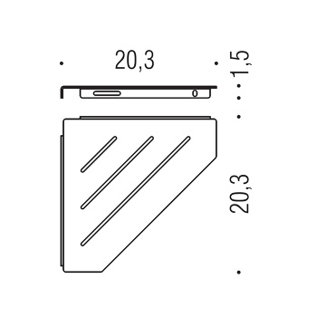 Полка для ванной Colombo Angolari 20х20см угловая, хром B9655.CR