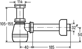 Сифон для биде Viega 120337 белый