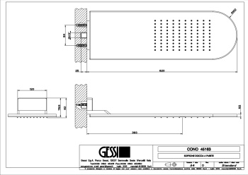 Верхний душ Gessi 45163.708 Copper Brushed PVD
