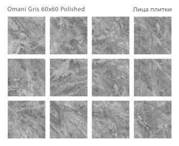 Плитка Staro Oasis Omani Gris 60x60 Polished м2