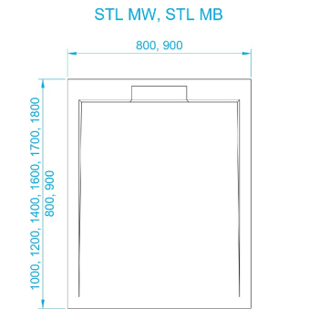 Душевой поддон квадратный RGW STL STL MB черный мрамор 900x900 мм 52211099-13