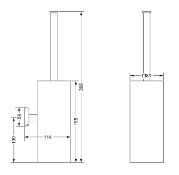 Ершик туалетный Jorger Turn 623.00.000.000 chrome